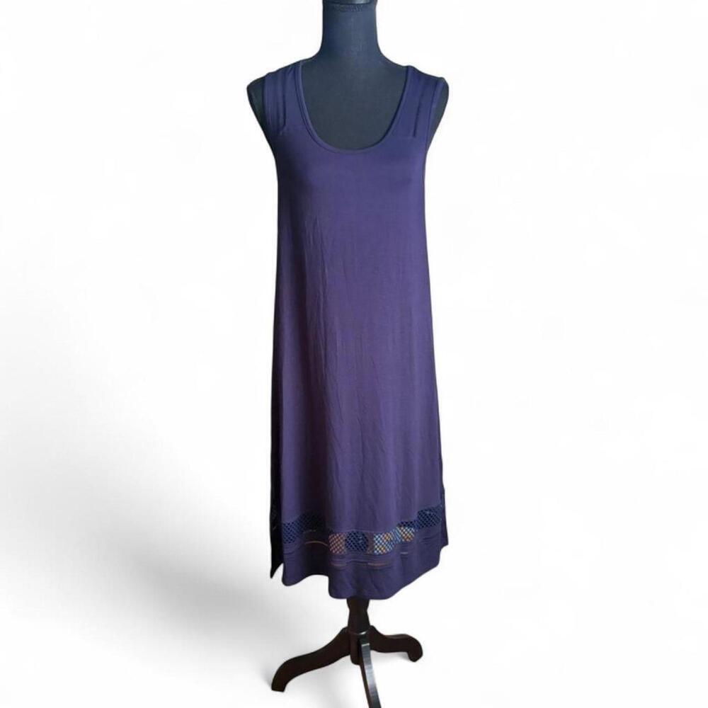Cable & Gauge from Lord & Taylor navy blue midi dress Size M